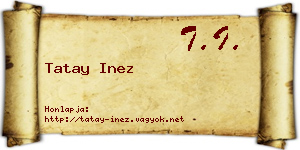 Tatay Inez névjegykártya